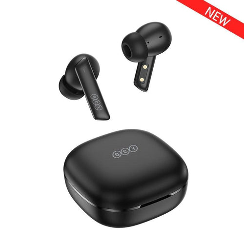 QCY HT05 ANC Wireless Earphone 40dB Noise Cancelling Bluetooth 5.2 | 6 Mic ENC HD Call TWS Earbuds Transparency Mode - budsandears